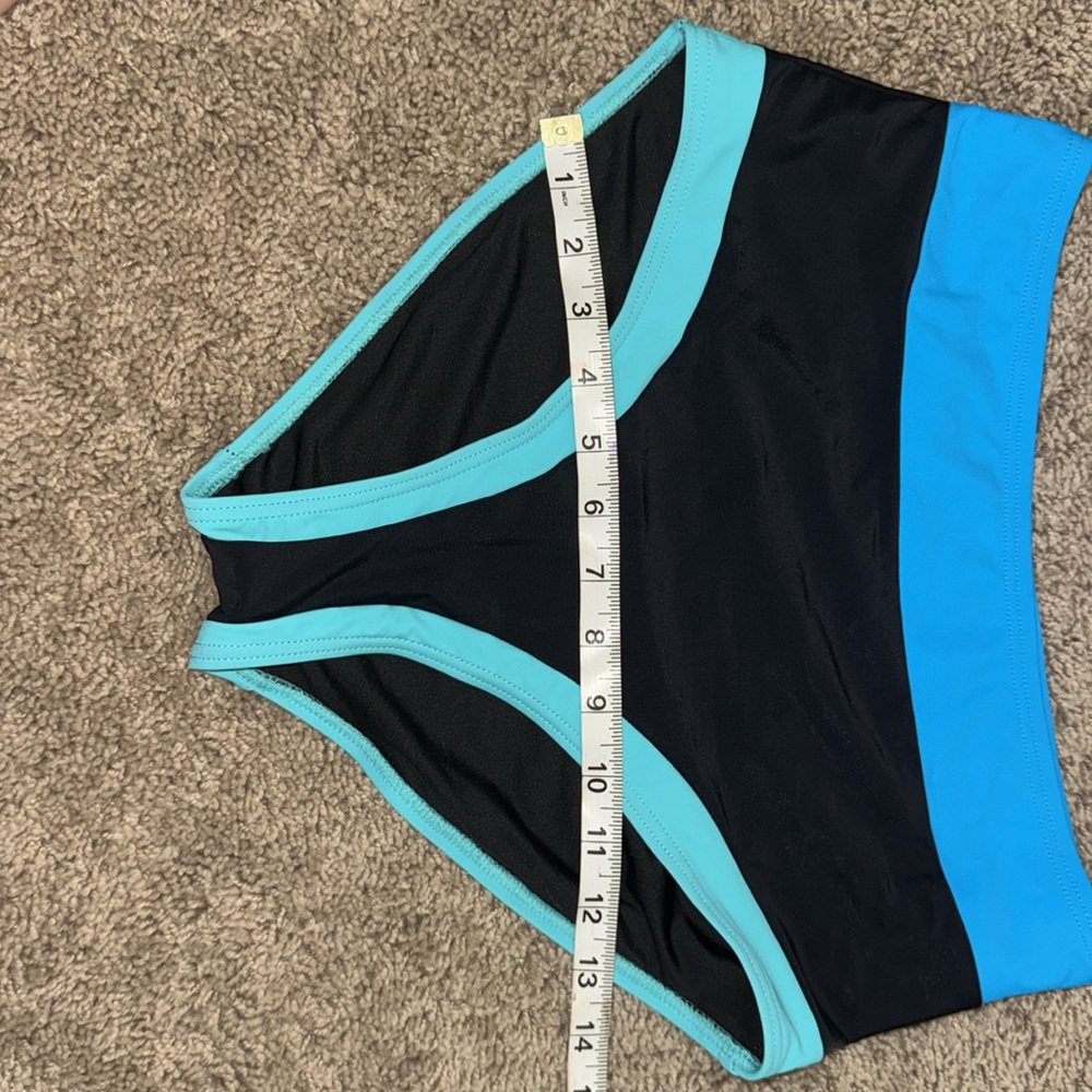 Charmo NWT Blue and Black High waisted Women's Swimwear Set size M - Picture 8 of 10